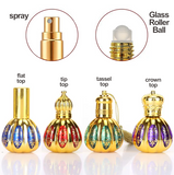 12ml Refillable Electroplated Glass Perfume Atomizer (005) Pear Shape