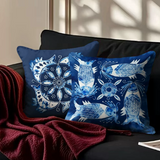 40x40cm Wrinkle-resistant Cushion (8 Styles) Printed Blue Rooster Fish Bird Butterfly Floral