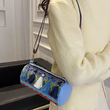 Tribal Embroidery Barrel Handbag with Tassel Zipper (189) Ethic Should Bag