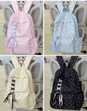 (235) Teenager Lightweight Dot Pattern Backpack (4 Colours)