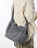 (257) Unisex Canvas Cotton Messenger Bag Shoulder Bag Crossbody Bag (6 Colours)