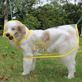 (273) Pet Dog Walking Accessory Transparent Rain Coat Raincoat for Large Dogs (2 Colours)