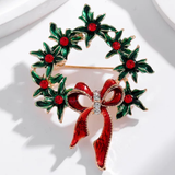 Accessories (03) Brooch Corsage Lapel Pin Christmas Wreath
