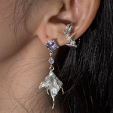 Accessories (51) Stud Dangle (52) Clip-on Ear Cuff Earrings Silver Colour