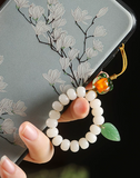 Mobile Phone Finger Ring Charm Car Hanging Ornament (122) Bodhi Seed Beads