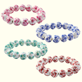 Accessories (135) Chinese Style Porcelain Beads Stretchy Bracelet (4 Colours)