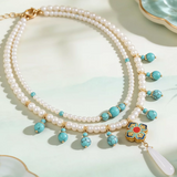 Accessories (145) Chinese Style Faux Turquoise Necklace