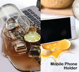 Mobile Phone Cellphone Holder Fake Broken Egg Splash of Whiskey