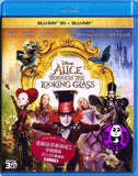Alice Through the Looking Glass 愛麗絲夢遊仙境 2: 穿越魔鏡 2D + 3D Blu-Ray (2016) (Region Free) (Hong Kong Version) 2 Disc