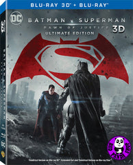 Batman V Superman: Dawn Of Justice 蝙蝠俠對超人：正義曙光 2D + 3D Blu-Ray (2016) (Region A) (Hong Kong Version) 3 Discs Edition Lenticular Cover