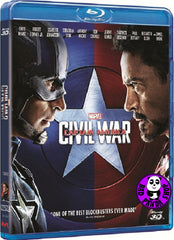 Captain America: Civil War 美國隊長3 : 英雄內戰 3D Blu-Ray (2016) (Region A) (Hong Kong Version)
