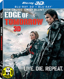 Edge Of Tomorrow Live. Die. Repeat. 異空戰士 2D + 3D Blu-Ray (2014) (Region A) (Hong Kong Version) 2 Disc