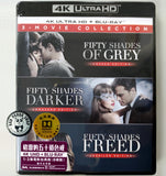 Fifty Shades Trilogy 4K UHD + Blu-ray (2015-2018) 格雷的五十道色戒1-3集電影套裝 (Hong Kong Version) 3-Movie Collection