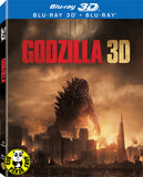 Godzilla 哥斯拉 2D + 3D Blu-Ray (2014) (Region A) (Hong Kong Version) 2 Disc