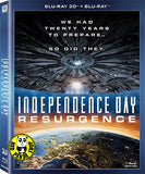 Independence Day: Resurgence 天煞地球反擊戰: 復甦紀元 2D + 3D Blu-Ray (2016) (Region A) (Hong Kong Version) 2 Disc