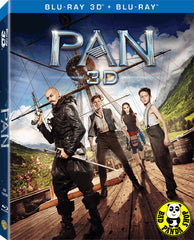 Pan 小飛俠: 魔幻始源 2D + 3D Blu-Ray (2015) (Region Free) (Hong Kong Version) 2 Disc