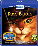 Puss In Boots 2D + 3D Blu-Ray (2011) (Region A) (Hong Kong Version)