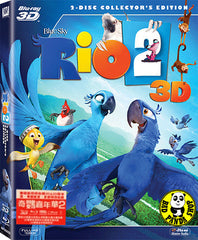 Rio 2 2D + 3D Blu-ray (2014) (Region A, B) (Hong Kong Version)