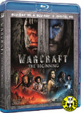 Warcraft: The Beginning 魔獸爭霸: 戰雄崛起 2D + 3D Blu-Ray (2016) (Region A) (Hong Kong Version) 2 Discs Edition