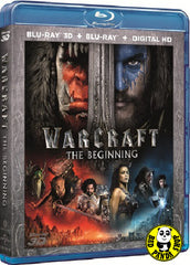 Warcraft: The Beginning 魔獸爭霸: 戰雄崛起 2D + 3D Blu-Ray (2016) (Region A) (Hong Kong Version) 2 Discs Edition