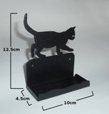 Metal Business Card Holder (Cat Kitten) Office Desk Decoration