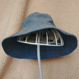 Reversible and Adjustable Fisherman Hat (Blue Whales) Bucket Hat for Toddler Little Boys Girls. 自製可調節鬆緊雙面漁夫帽 (藍鯨/鯨魚圖案)