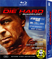 Die Hard Quadrilogy Blu-Ray 4 Film Set (1988-2007) (Region A) (Hong Kong Version)