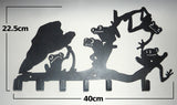 Stylish Metal Art Decor Wall Mounted Key Hook Hanger (Frogs)
