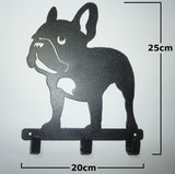 Stylish Metal Art Decor Wall Mounted Key Hook Hanger (French Bulldog)