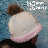 White Corduroy + Faux Sherpa Winter Beanie Crochet Hat for Toddlers, Girls, Women 冬日款式秋女裝保暖帽子 (白色燈芯絨+羊羔絨)