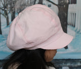 Lightweight Narrow Corduroy (Light Pink) Spring, Autumn Fall Gatsby Hat / Newsboy Cap for Toddlers, Girls and Women 秋冬報童帽 (淺粉色薄料超幼條燈芯絨)