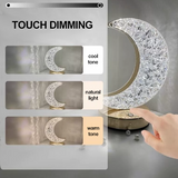 (003) Portable Type-C USB Wireless Crescent Moon 3 Way Dimmable Touch Night Light