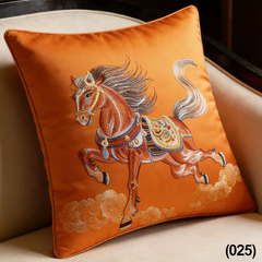 45x45cm Machine Washable Cushion (2 Styles) Printed Horse Pattern Throw Pillow