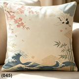50x50cm Wrinkle-resistant Throw Pillow (5 Styles) Printed Japanese Ukiyo-e Style Cushion