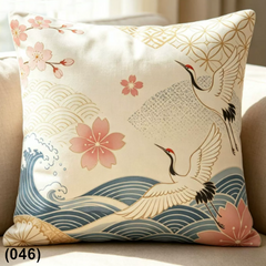 50x50cm Wrinkle-resistant Throw Pillow (5 Styles) Printed Japanese Ukiyo-e Style Cushion