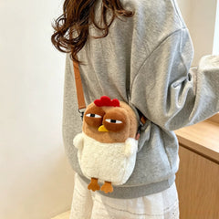 (204) Mini Plush Chicken Rooster Crossed body Bag Purse