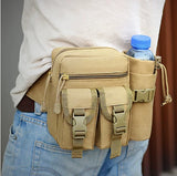 (217) Mens Water-Resistance Fanny Bag with Detachable Water Bottle Holder (6 Colours)