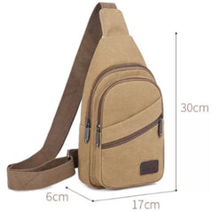 (218) Canvas Crossbody Bag with Adjustable Strap (4 Colours)