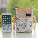 (224) Cotton Mobile Phone Cellphone Holder Crossbody Bag (3 Colours)