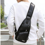 (228) PU Faux Leather Cross-Body Bag for Mens (3 Colours)