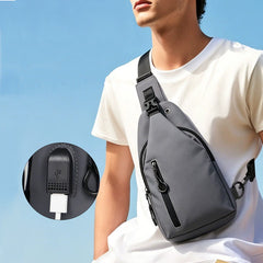 (230) Water-Resistant Polyester Crossbody Bag for Mens (3 Colours)