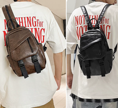 (240) Artificial PU Faux Leather 2 in 1 Crossed Body Bag Backpack for Mens (2 Colours)