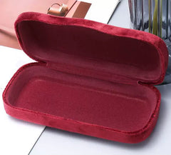 (245) Large Luxury Velvet Protective Clamshell Optical Glasses Sunglasses Eyewear Case (6 Colours)