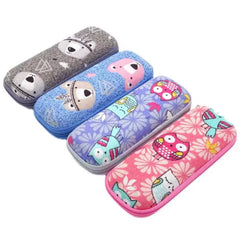 (248) EVA + Oxford Fabric Zippered Optical Glasses Sunglasses Eyewear Case for Kids (4 Colours)