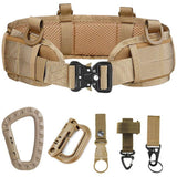 (252) Heavy Duty Durable Nylon Tactical Military Battle Belt Molle Belt with Accessories (3 Colours)
