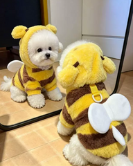 (268) Cute Fluffy Bee Costume for Small and Medium Cat Dog