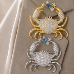 Fashion Accessories (05) (06) Brooch Corsage Lapel Pin Crystal Crab