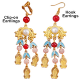 Accessories (104) Chinese Style Gold Colour Clip-on Hook Earrings Dangle