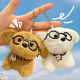 Accessories (109) Mini Plush Toy Dog with Glasses Bag Decor (2 Colours)
