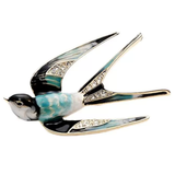 Accessories (10) Brooch Corsage Lapel Pin Bird Swallow